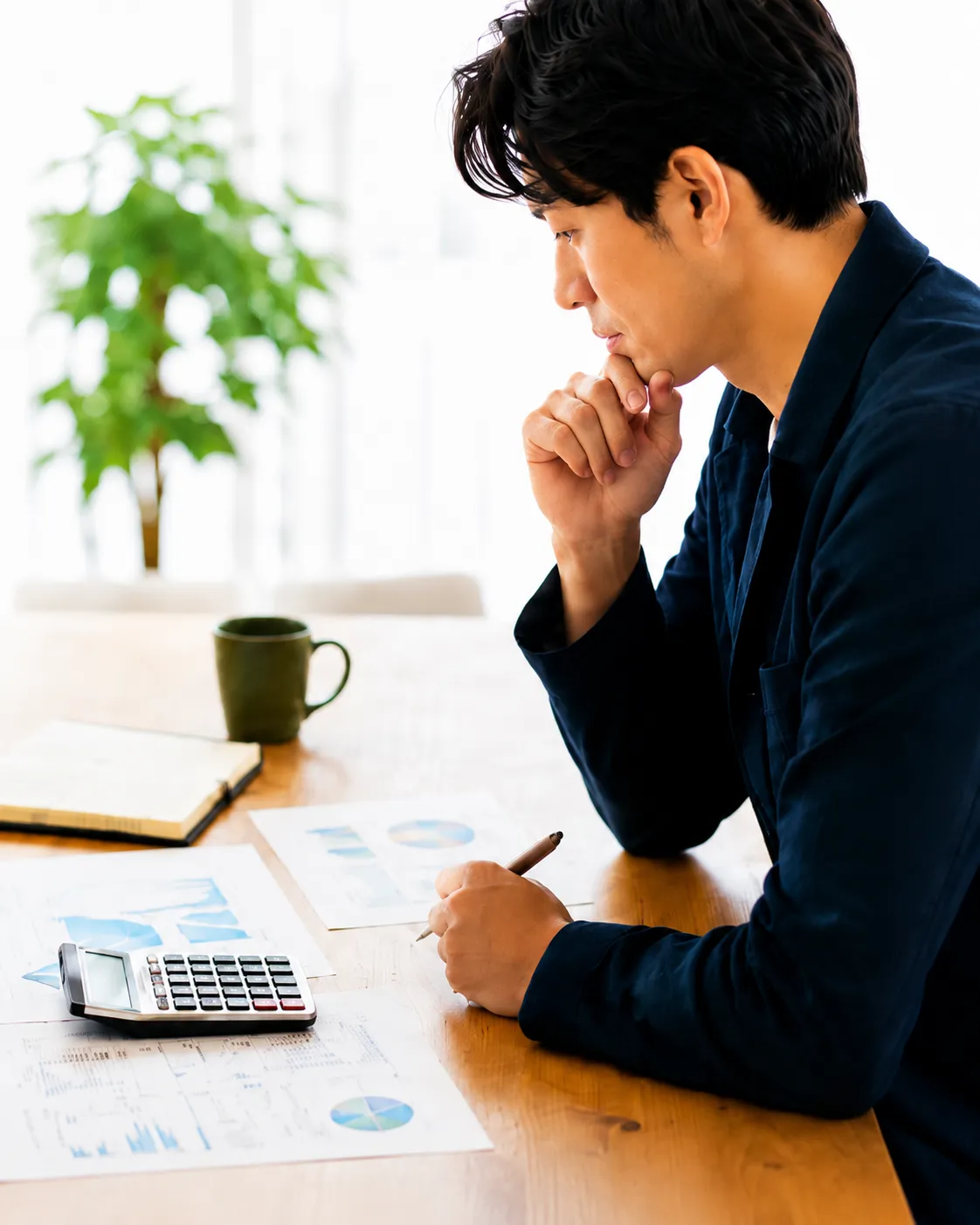 開業費用を検討している男性